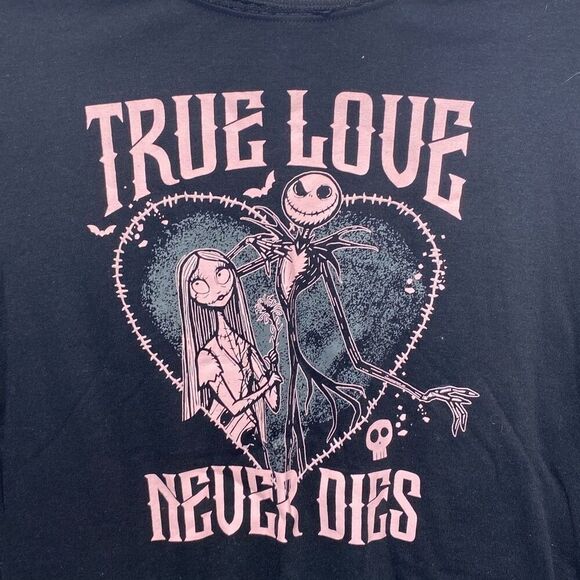 Disney Women's Black Nightmare Before Christmas Long Sleeve T-Shirt Medium NWT - Picture 3 of 8